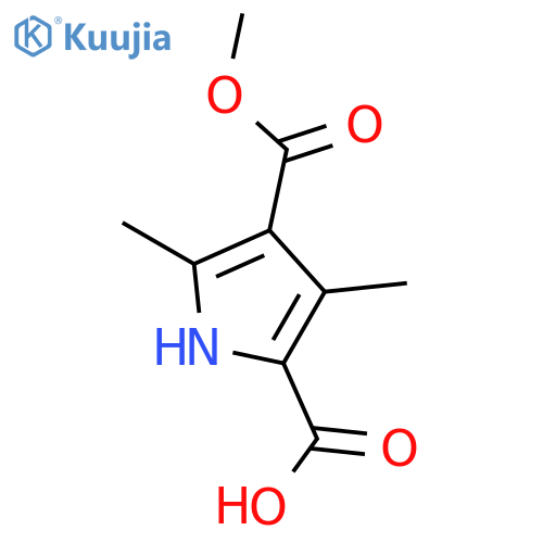 1H-Pyrrole-2,4-dicarboxylicacid, 3,5-dimethyl-, 4-methyl ester structure
