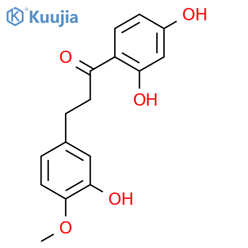 1-Propanone, 1-(2,4-dihydroxyphenyl)-3-(3-hydroxy-4-methoxyphenyl)- structure