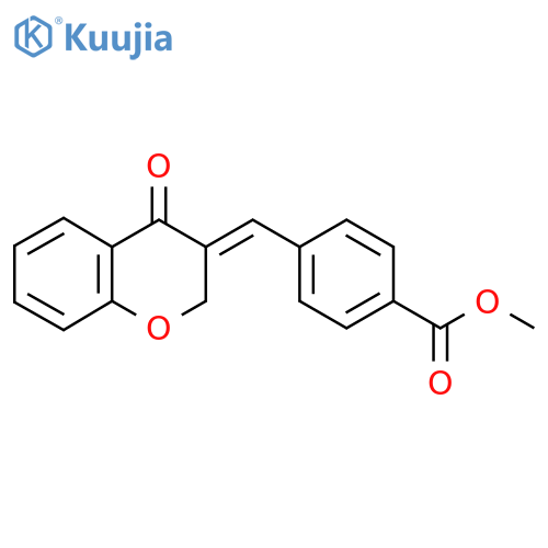 Benzoic acid, 4-[(4-oxo-2H-1-benzopyran-3(4H)-ylidene)methyl]-, methyl ester structure