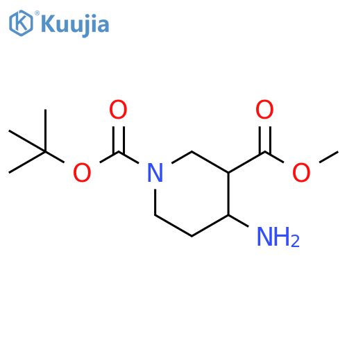 1,3-Piperidinedicarboxylic acid, 4-amino-, 1-(1,1-dimethylethyl) 3-methyl ester structure
