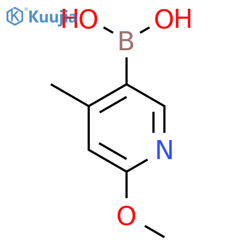 (6-methoxy-4-methylpyridin-3-yl)boronic acid structure