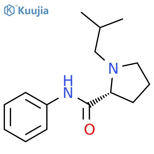 2-Pyrrolidinecarboxamide,1-(2-methylpropyl)-N-phenyl-,(2R)-(9CI) structure