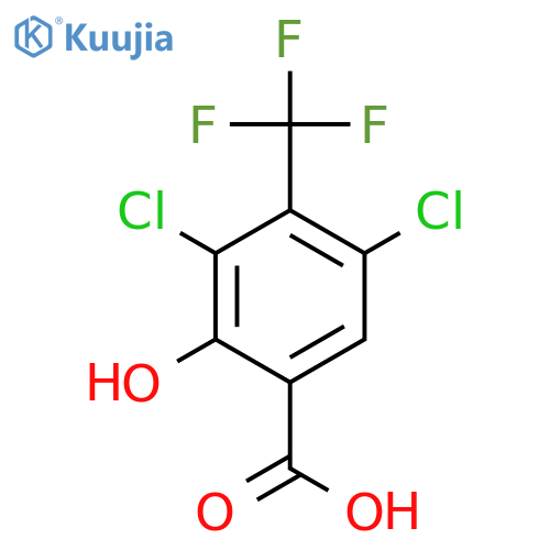 3,5-Dichloro-2-hydroxy-4-(trifluoromethyl)benzoic acid structure