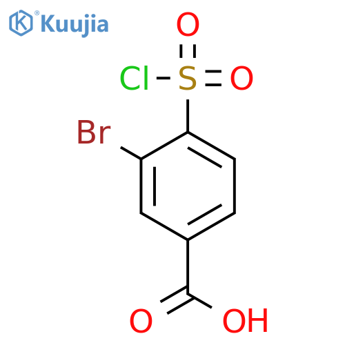 3-Bromo-4-(chlorosulfonyl)benzoic Acid structure