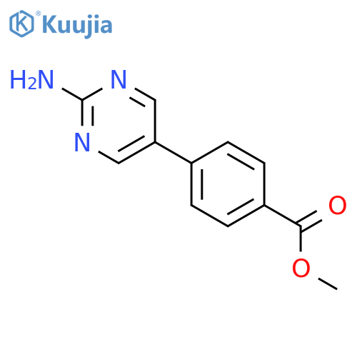 BENZOIC ACID, 4-(2-AMINO-5-PYRIMIDINYL)-, METHYL ESTER structure