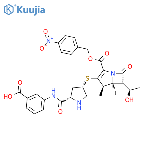 2-(4-Nitrophenyl)methyl (4R,5S,6S)-3-(3S,5S)-5-(3-Carboxyphenyl)aminocarbonyl-3-pyrrolidinylthio-6-(1R)-1-hydroxyethyl-4-methyl-7-oxo-1-azabicyclo3.2.0hept-2-ene-2-carboxylic Acid Ester structure