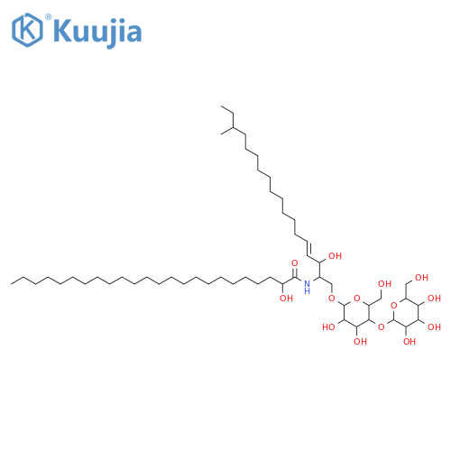 2-Amino-16-methyl-4-octadecene-1,3-diol; (2S,3R,4E,16ξ)-form, N-(2R-Hydroxytetracosanoyl), 1-O-[β-D-galactopyranosyl-(1→4)-β-D-glucopyranoside] structure