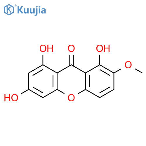 9H-Xanthen-9-one,1,6,8-trihydroxy-2-methoxy- structure