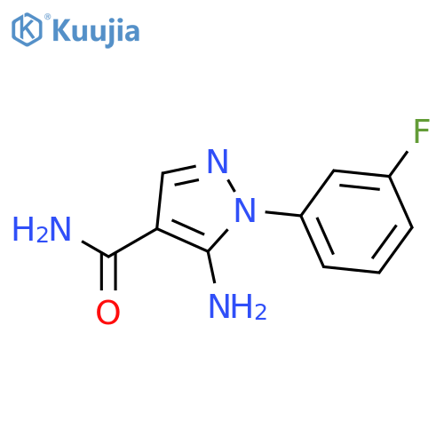 1H-Pyrazole-4-carboxamide, 5-amino-1-(3-fluorophenyl)- structure