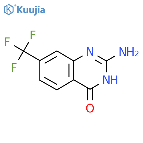 2-amino-7-(trifluoromethyl)-3,4-dihydroquinazolin-4-one structure