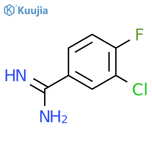 3-chloro-4-fluorobenzene-1-carboximidamide structure