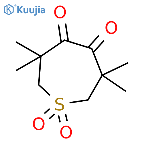 4,5-Thiepanedione,3,3,6,6-tetramethyl-, 1,1-dioxide structure
