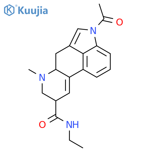 (8beta)-1-acetyl-N-ethyl-6-methyl-9,10-didehydroergoline-8-carboxamide structure