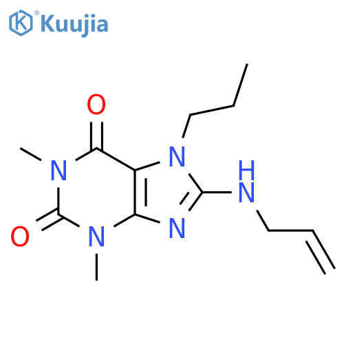 1,3-dimethyl-8-(prop-2-en-1-yl)amino-7-propyl-2,3,6,7-tetrahydro-1H-purine-2,6-dione structure