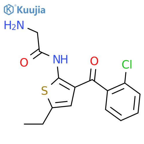2-Amino-N-3-(2-chlorobenzoyl)-5-ethyl-2-thienyl-acetamide structure