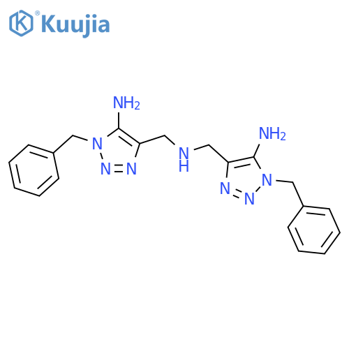 1H-1,2,3-Triazole-4-methanamine,5-amino-N-[[5-amino-1-(phenylmethyl)-1H-1,2,3-triazol-4-yl]methyl]-1-(phenylmethyl)- structure