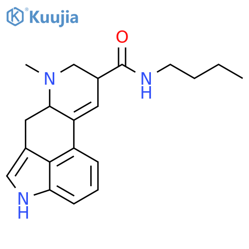 (8beta)-N-butyl-6-methyl-9,10-didehydroergoline-8-carboxamide structure