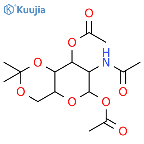 (7-acetamido-6-acetyloxy-2,2-dimethyl-4,4a,6,7,8,8a-hexahydropyrano[3,2-d][1,3]dioxin-8-yl) Acetate structure