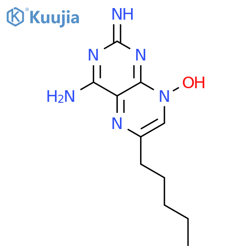 2,4-Pteridinediamine,6-pentyl-, 8-oxide structure