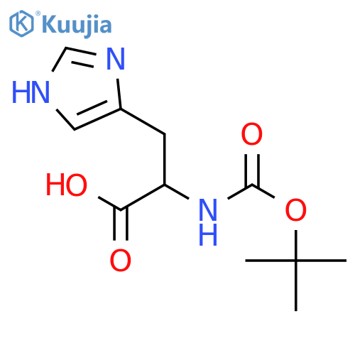 (tert-Butoxycarbonyl)-D-histidine structure