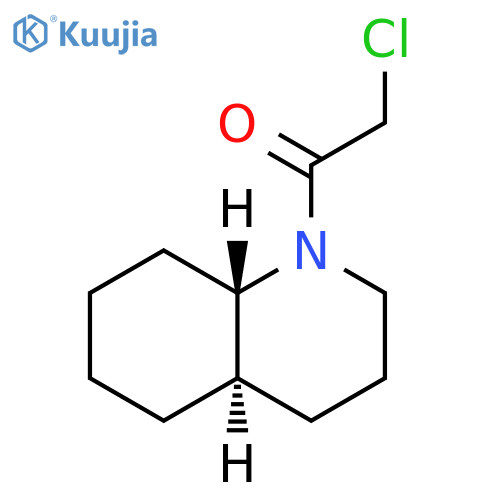 rac-1-(4aR,8aS)-decahydroquinolin-1-yl-2-chloroethan-1-one structure