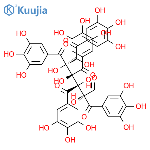 D-Glucopyranose,1,2,3,4,6-pentakis(3,4,5-trihydroxybenzoate) structure
