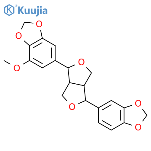 6-[(1R,3aS,4R,6aS)-4-(1,3-benzodioxol-5-yl)tetrahydro-1H,3H-furo[3,4-c]furan-1-yl]-4-methoxy-1,3-benzodioxole structure