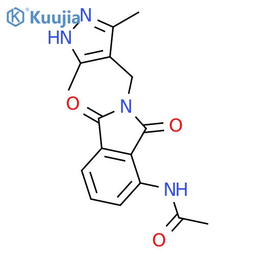 N-(2-((3,5-Dimethyl-1H-pyrazol-4-yl)methyl)-1,3-dioxoisoindolin-4-yl)acetamide structure