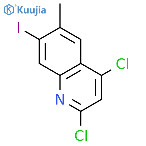 Quinoline, 2,4-dichloro-7-iodo-6-methyl- structure
