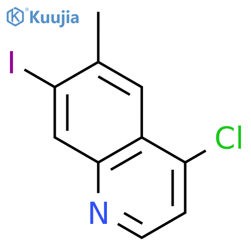 Quinoline, 4-chloro-7-iodo-6-methyl- structure