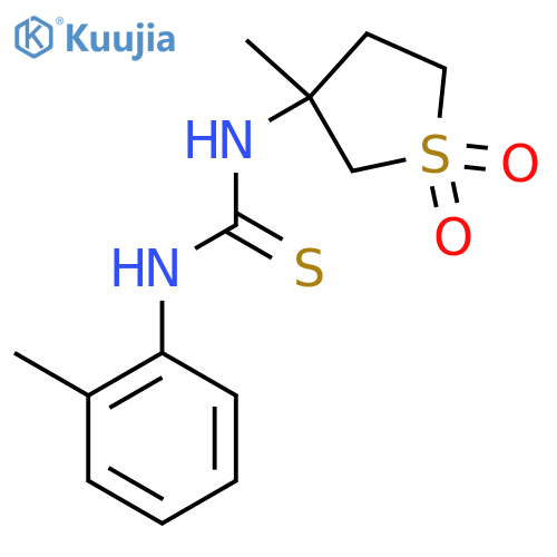 3-(3-methyl-1,1-dioxo-1lambda6-thiolan-3-yl)-1-(2-methylphenyl)thiourea structure