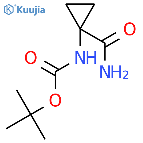 tert-butyl N-(1-carbamoylcyclopropyl)carbamate structure