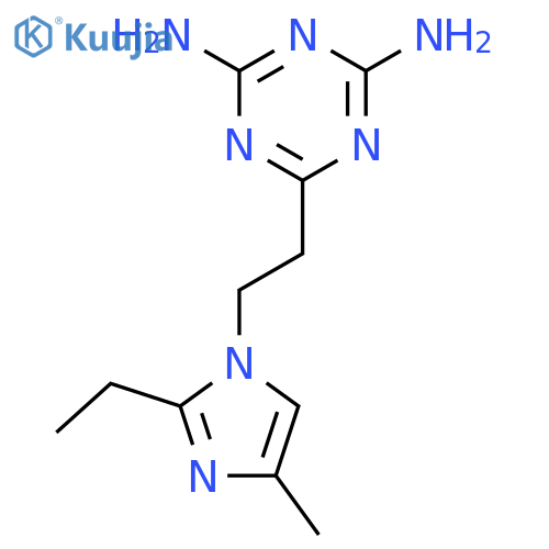 1,3,5-Triazine-2,4-diamine,6-[2-(2-ethyl-4-methyl-1H-imidazol-1-yl)ethyl]- structure