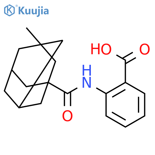 2-{[(3-methyltricyclo[3.3.1.1~3,7~]dec-1-yl)carbonyl]amino}benzoic acid structure