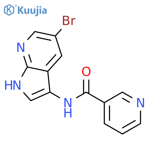 3-Pyridinecarboxamide, N-(5-bromo-1H-pyrrolo[2,3-b]pyridin-3-yl)- structure
