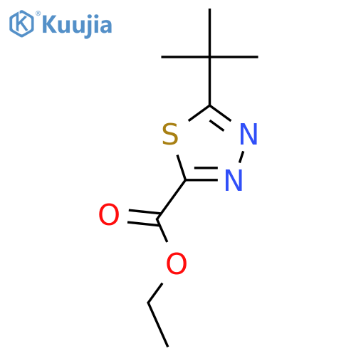 ethyl 5-tert-butyl-1,3,4-thiadiazole-2-carboxylate structure