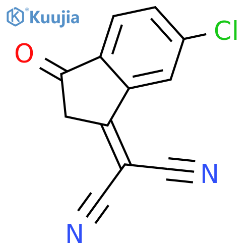 Propanedinitrile, (6-chloro-2,3-dihydro-3-oxo-1H-inden-1-ylidene)- structure