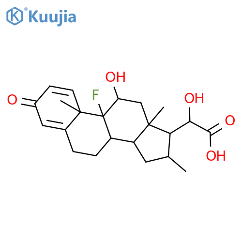 (11β,16α,20R)-9-Fluoro-11,20-dihydroxy-16-methyl-3-oxopregna-1,4-dien-21-oic Acid structure