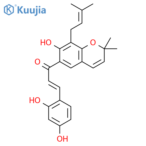 3-(2,4-Dihydroxyphenyl)-1-[7-hydroxy-2,2-dimethyl-8-(3-methyl-2-butenyl)-2H-1-benzopyran-6-yl]-2-propen-1-one structure