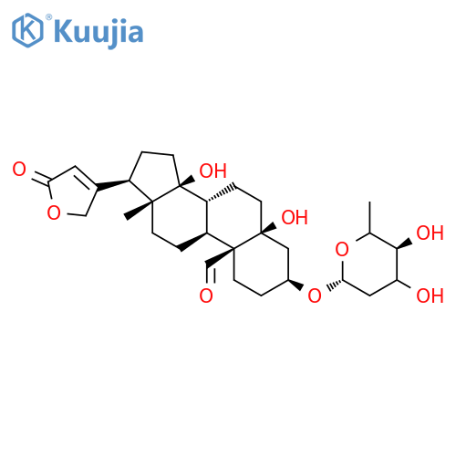 Card-20(22)-enolide,3-[(2,6-dideoxy-b-D-xylo-hexopyranosyl)oxy]-5,14-dihydroxy-19-oxo-,(3b,5b)- (9CI) structure