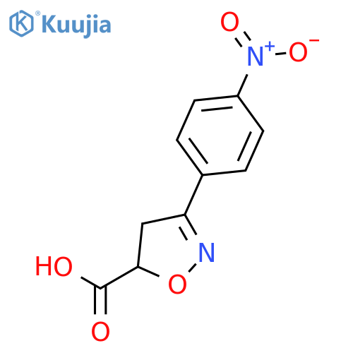 3-(4-Nitrophenyl)-4,5-dihydro-1,2-oxazole-5-carboxylic acid structure