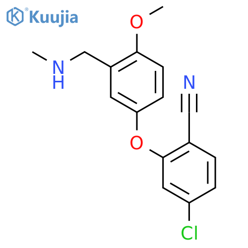 BENZONITRILE, 4-CHLORO-2-[4-METHOXY-3-[(METHYLAMINO)METHYL]PHENOXY]- structure