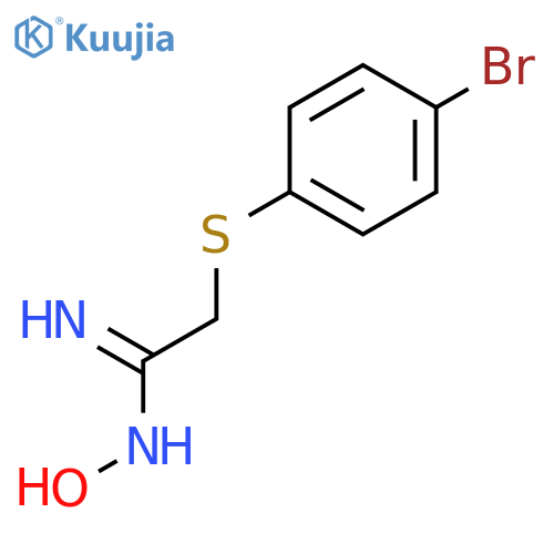 2-(4-bromophenyl)sulfanyl-N'-hydroxyethanimidamide structure