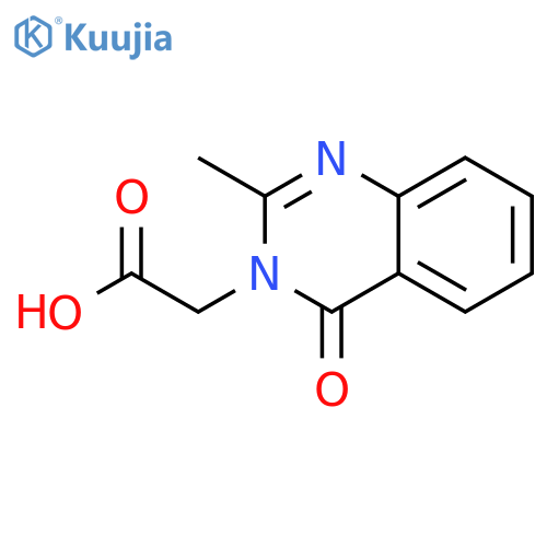 2-(2-methyl-4-oxo-3,4-dihydroquinazolin-3-yl)acetic acid structure