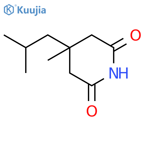 4-methyl-4-(2-methylpropyl)piperidine-2,6-dione structure