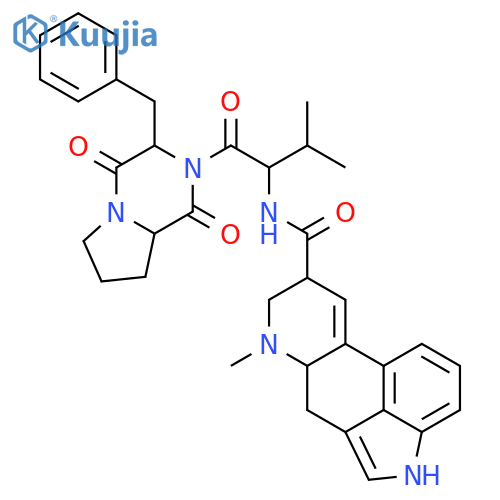 Ergoline-8-carboxamide,9,10-didehydro-N-[(1S)-1-[[(3S,8aR)-hexahydro-1,4-dioxo-3-(phenylmethyl)pyrrolo[1,2-a]pyrazin-2(3H)-yl]carbonyl]-2-methylpropyl]-6-methyl-,(8b)- structure
