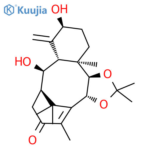 (3aR,8R,9R,9aR,11S,13aR,13bR)-9,11-dihydroxy-2,2,5,13a,14,14-hexamethyl-10-methylidene-7,8,9,9a,10,11,12,13,13a,13b-decahydro-4,8-methanobenzo[3,4]cyclodeca[1,2-d][1,3]dioxol-6(3aH)-one structure