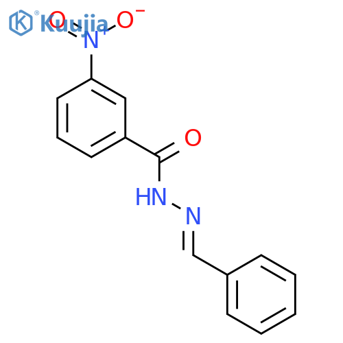 3-nitro-N'-[(E)-phenylmethylidene]benzohydrazide structure