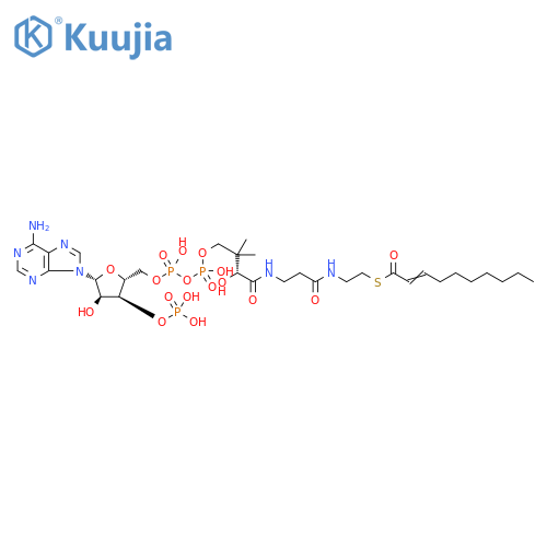 Coenzyme A, S-2-decenoate structure