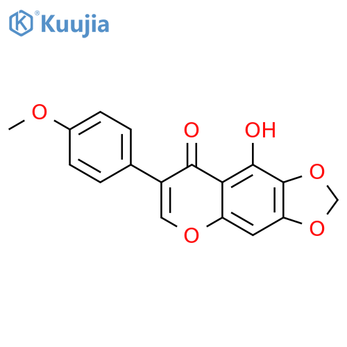 8H-1,3-Dioxolo[4,5-g][1]benzopyran-8-one, 9-hydroxy-7-(4-methoxyphenyl)- structure